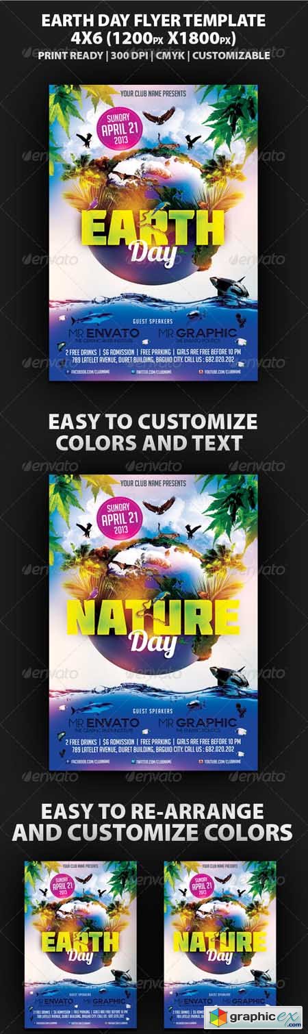 Earth Day Flyer Template