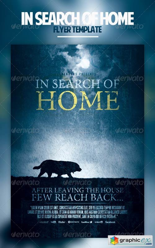 In Search Of Home Flyer Template