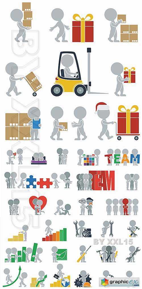 Flat people icons