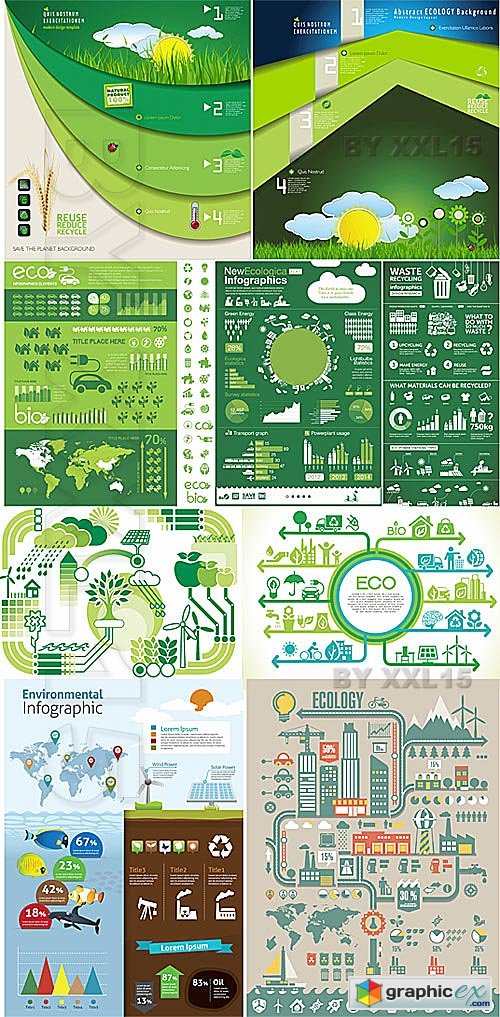 Vector ECO Infographics elements 2