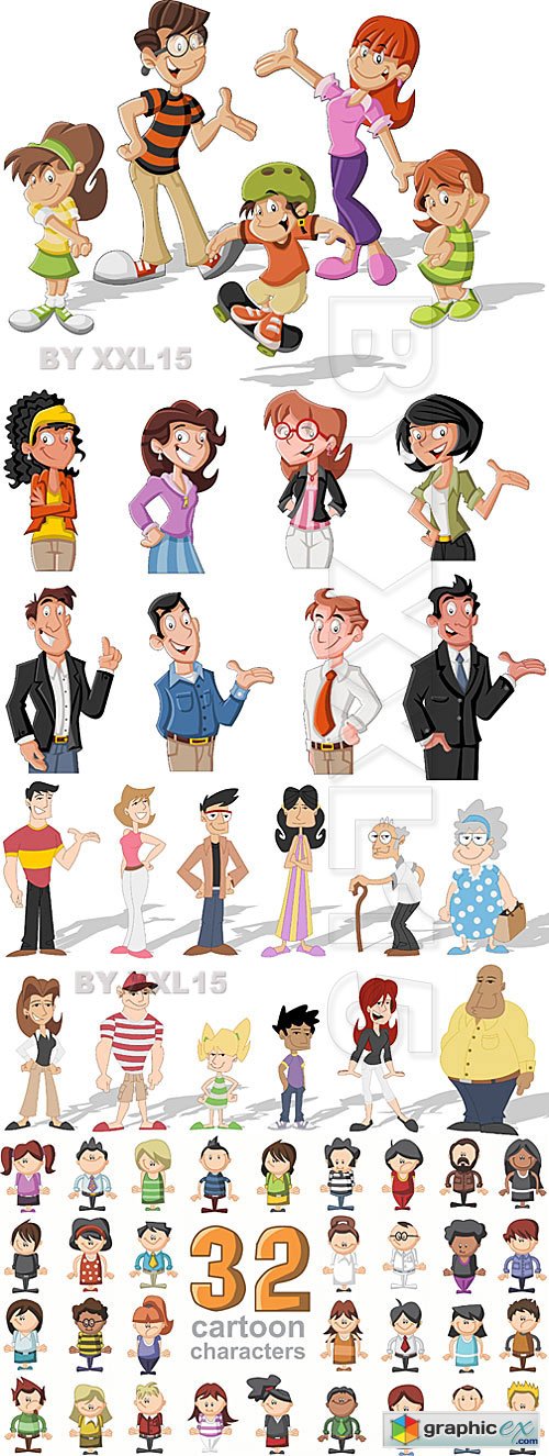 Vector cartoon people