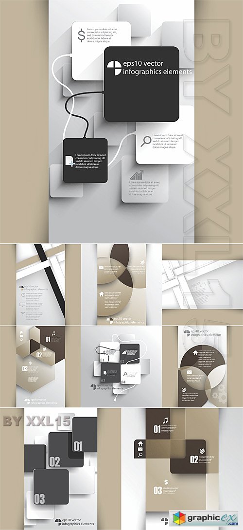 Vector Geometric infographics backgrounds