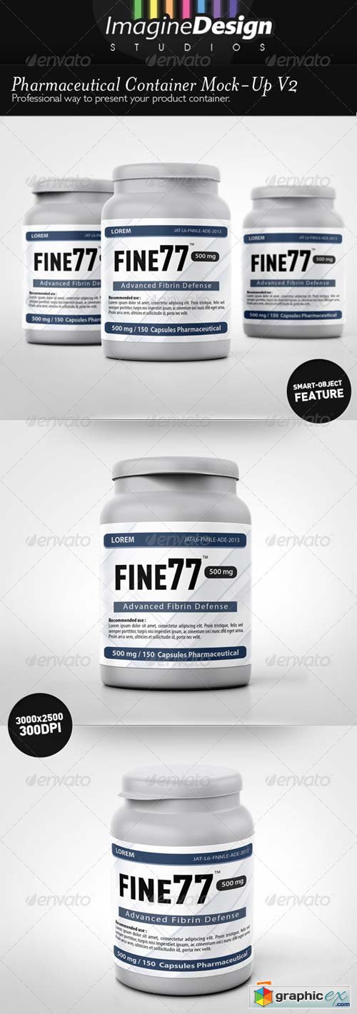 Pharmaceutical Container Mock-Up V2 Template