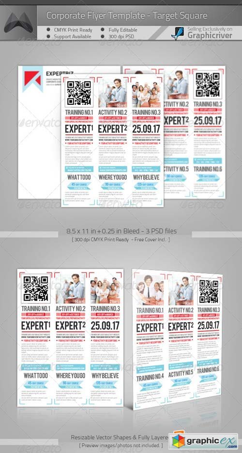 Multipurpose Corporate Flyer - Target Square Templat