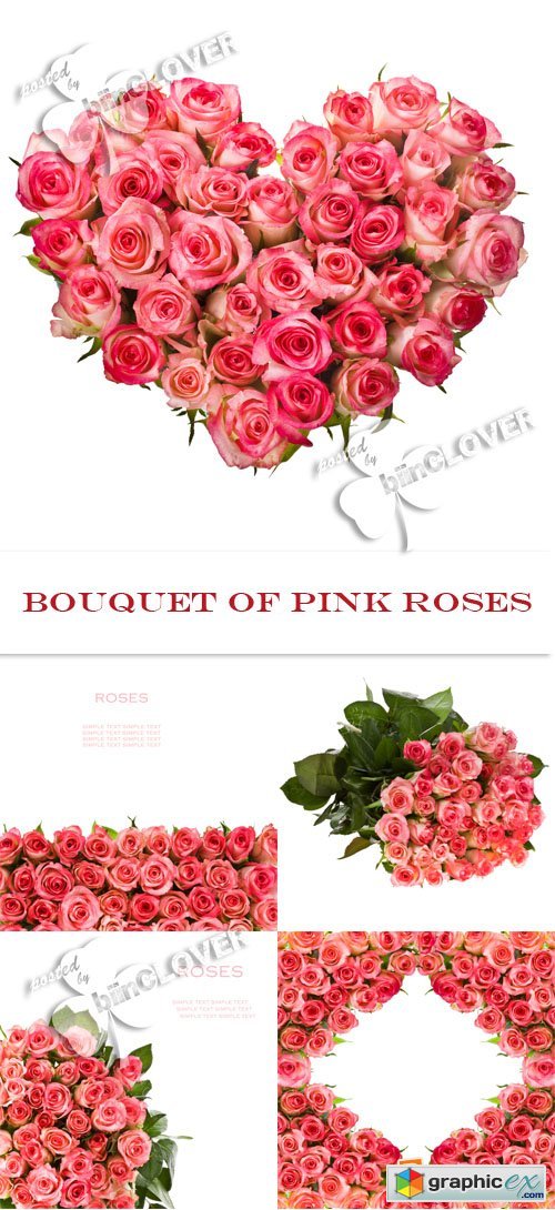 Bouquet of pink roses 0373