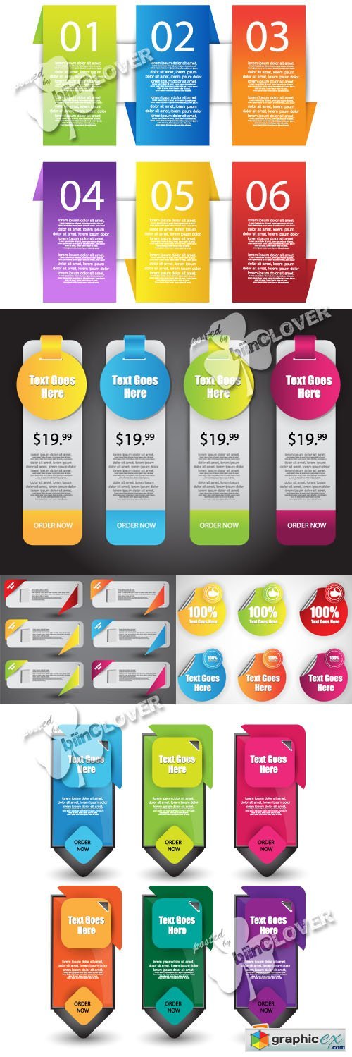 Vector Banners and labels  for sale and advertisement 0371