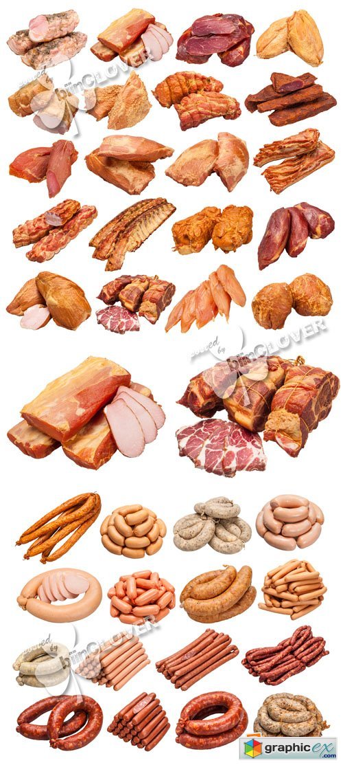 Meat and sausages collection 0369