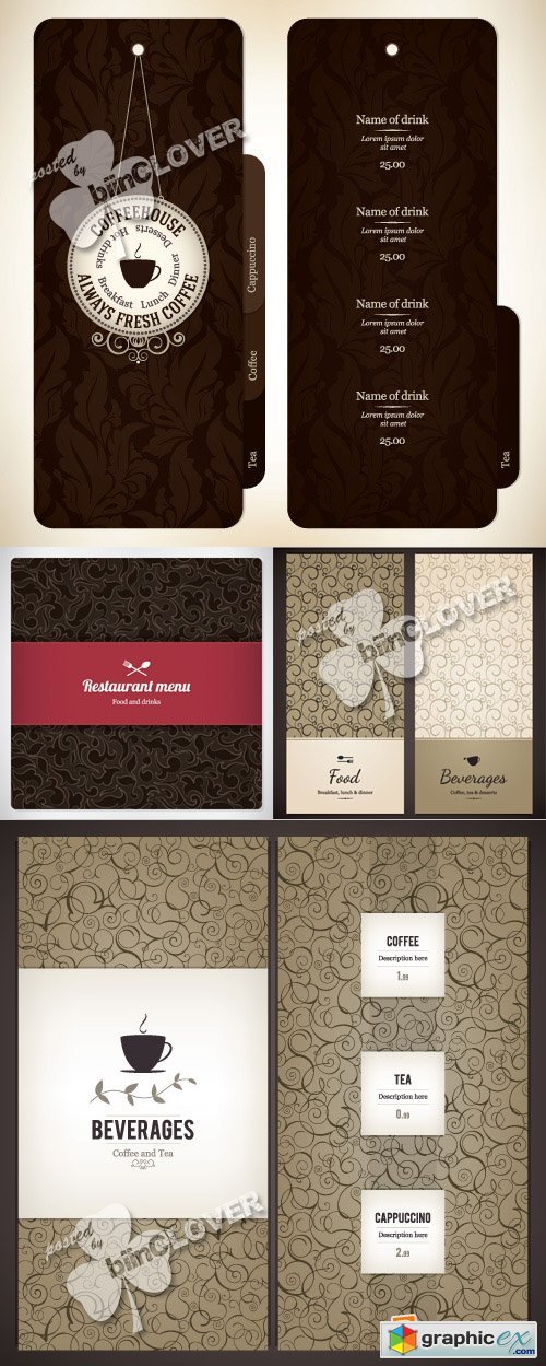 Vector Restaurant menu design 0366