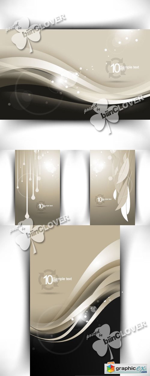Vector Elegant background with waves 0356
