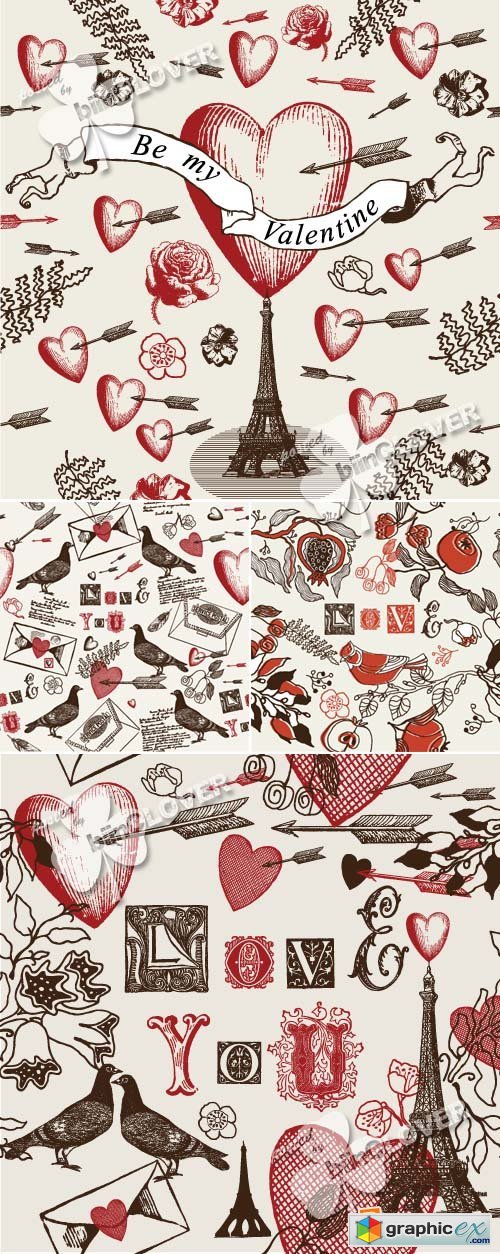 Vector Valentines day background 0353