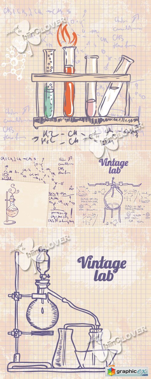 Vector Chemistry laboratory background 0352