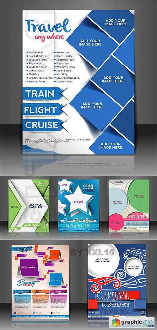 Vector Flyer design templates