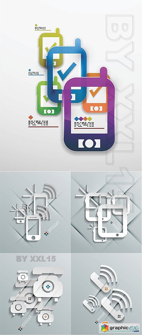 Vector Phone 3D paper concept