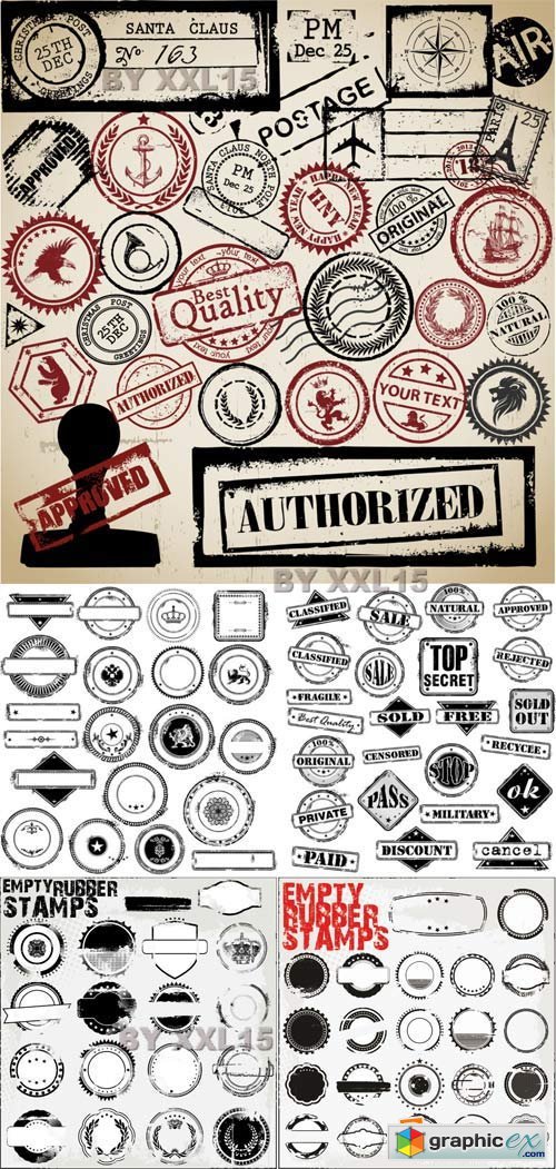 Vector Set of vector stamps
