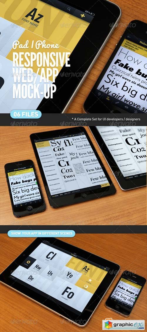 Responsive Screen Web | App Mock-Up Template