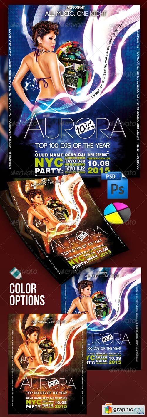 Aurora Dj Party Template