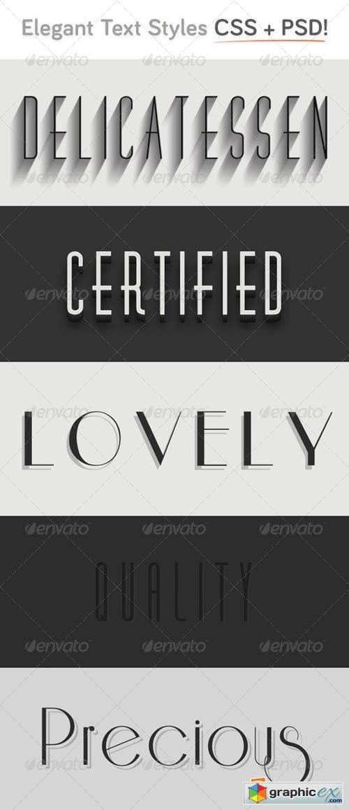 Elegant CSS Type Styles (+PSD) Template