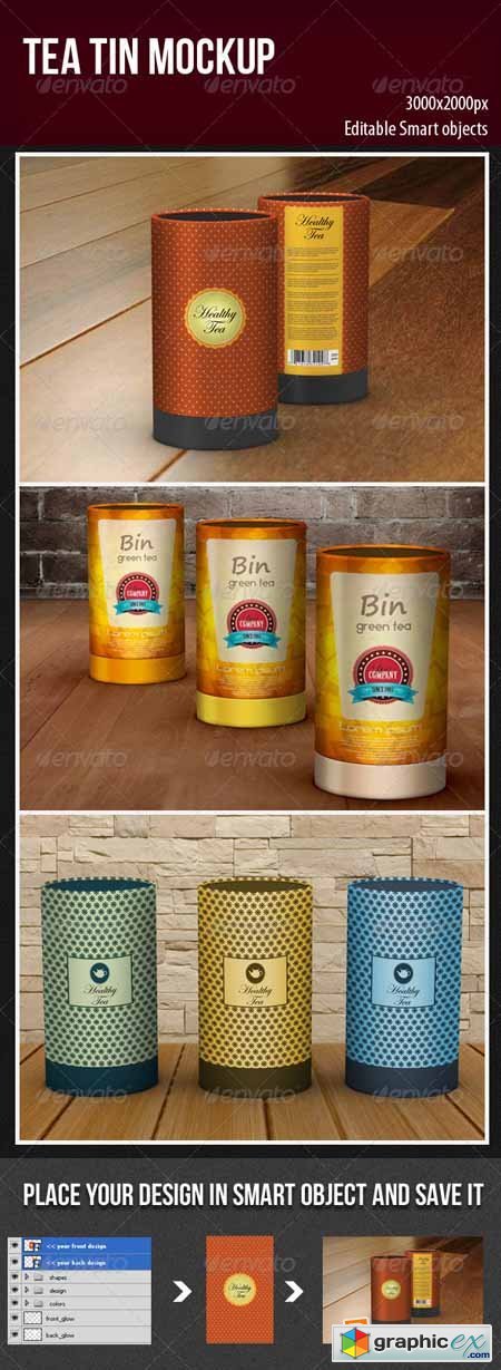 Tea Tin Mockup