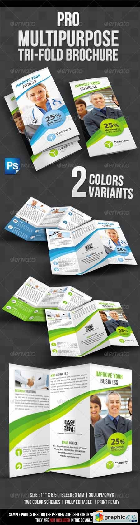 Pro Multipurpose Tri Fold Brochures