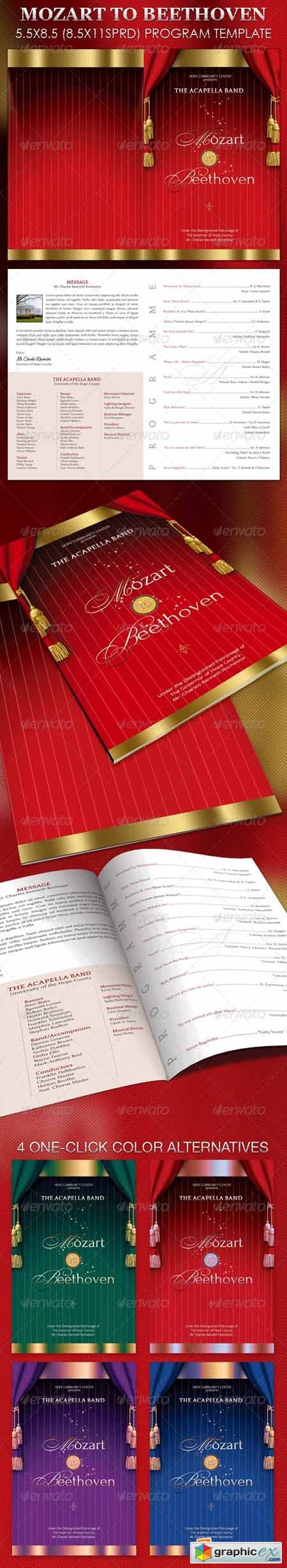 Mozart to Beethoven Program Templates