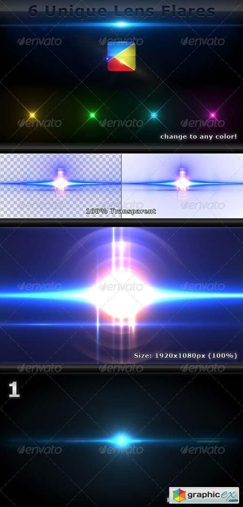 6 Unique Lens Flares - Light Effects -4-