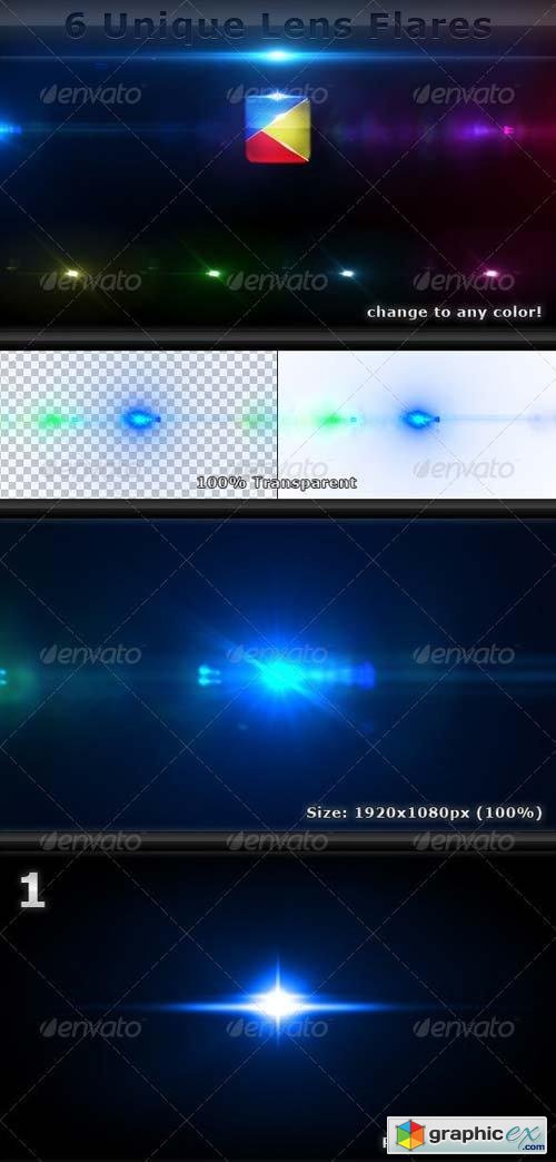 6 Unique Lens Flares - Light Effects -5-