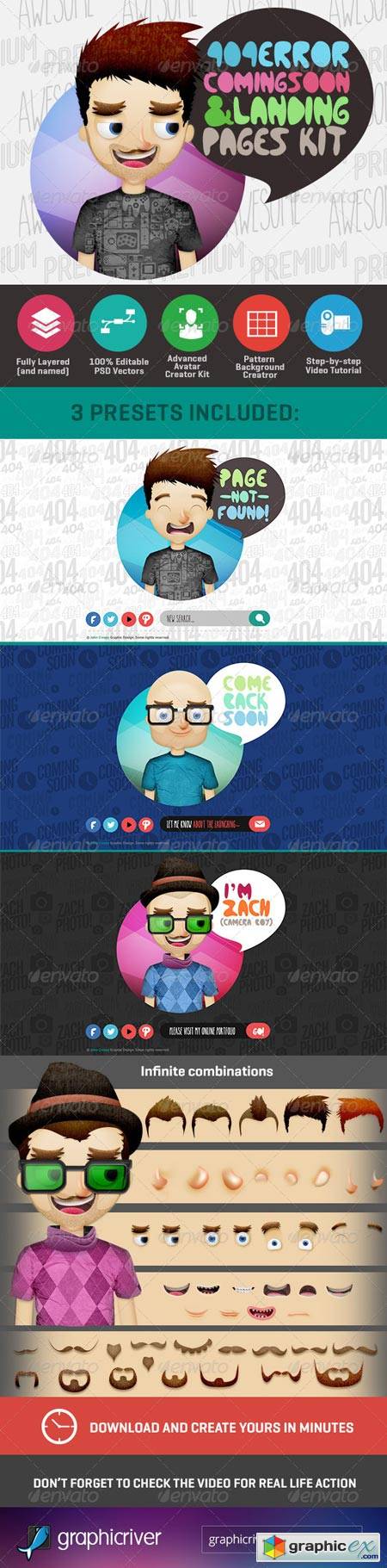 404 Page with Avatar Creator Kit 6853253