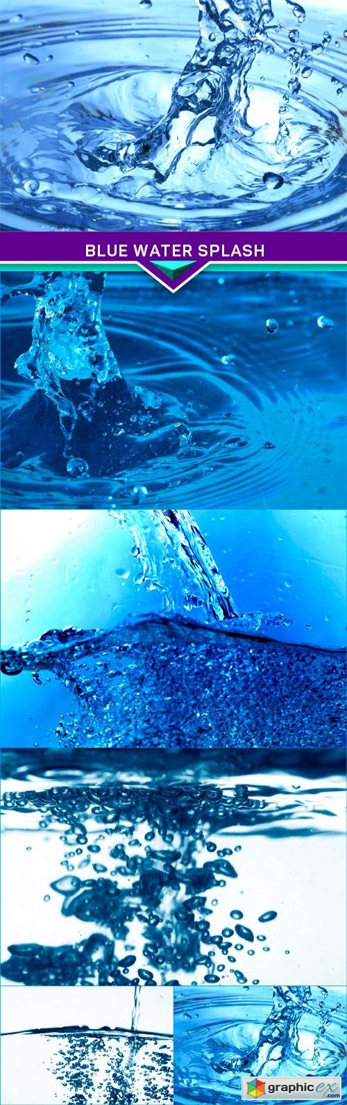 Blue water splash 5X JPEG