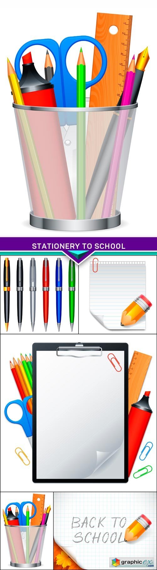 Stationery to school 5X EPS