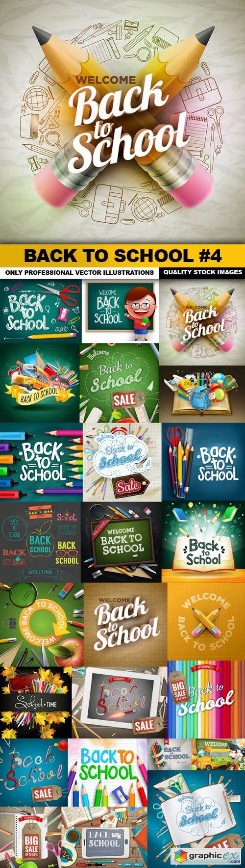 Back To School #4 - 25 Vector