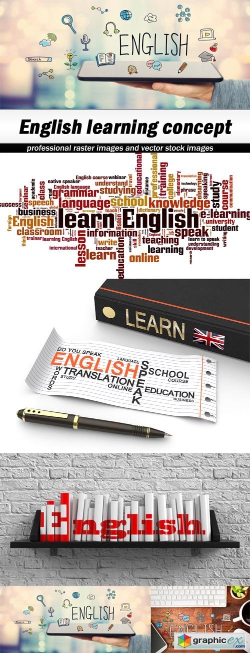 English learning concept - 5 UHQ JPEG