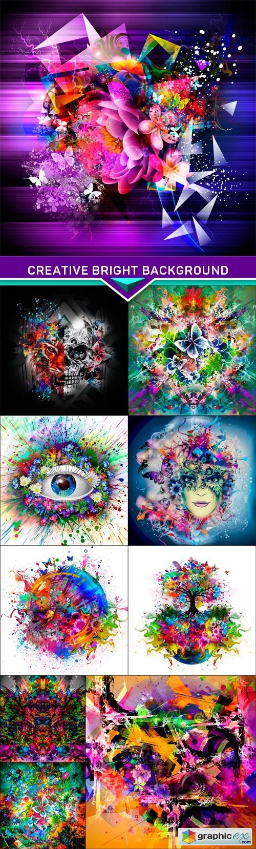 Creative bright background 10X JPEG
