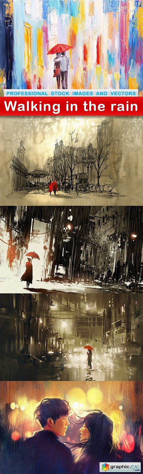 Walking in the rain - 5 UHQ JPEG