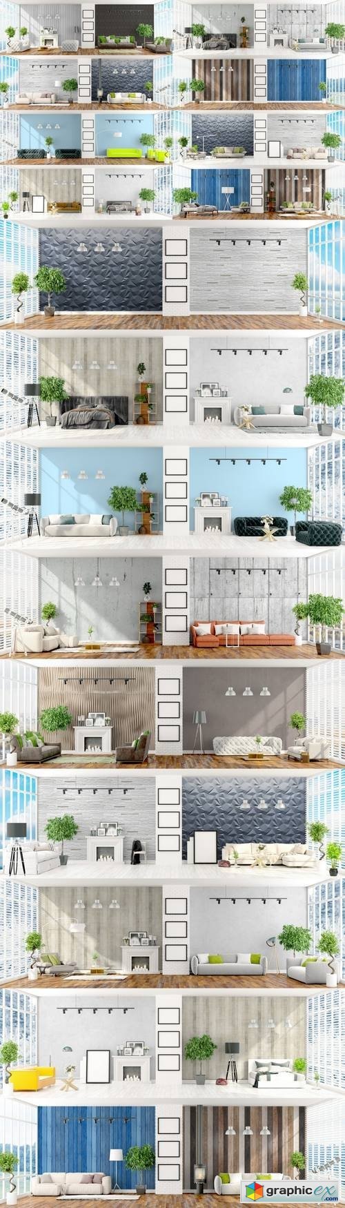 Modern Bright Interior - 3D Rendering