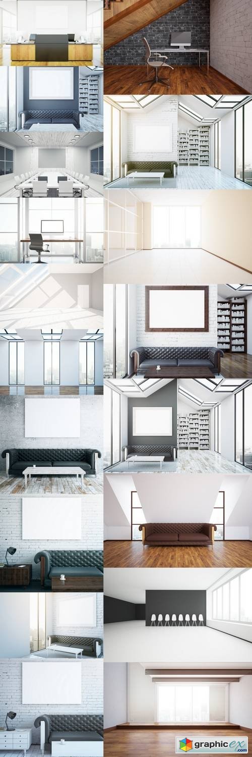 Interior with Blank Mock up 2
