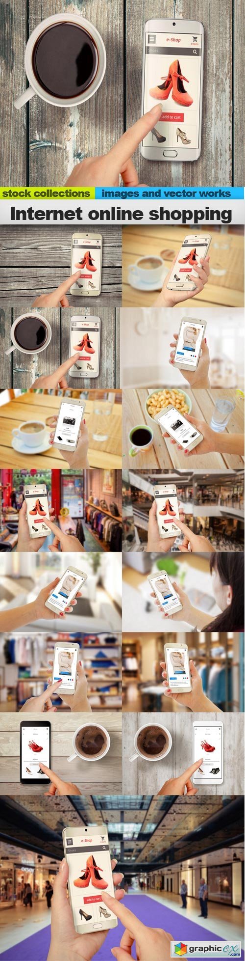 Internet online shopping, 15 x UHQ JPEG