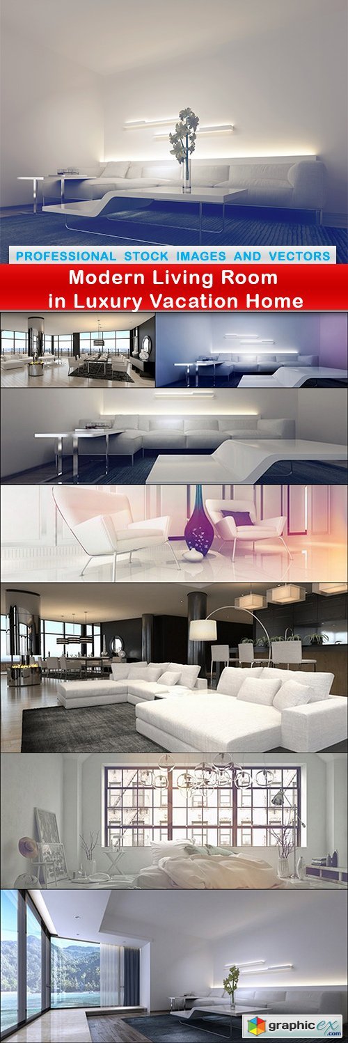 Modern Living Room in Luxury Vacation Home - 8 UHQ JPEG