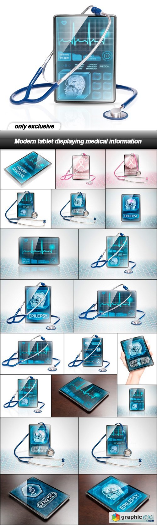 Modern tablet displaying medical information - 20 UHQ JPEG
