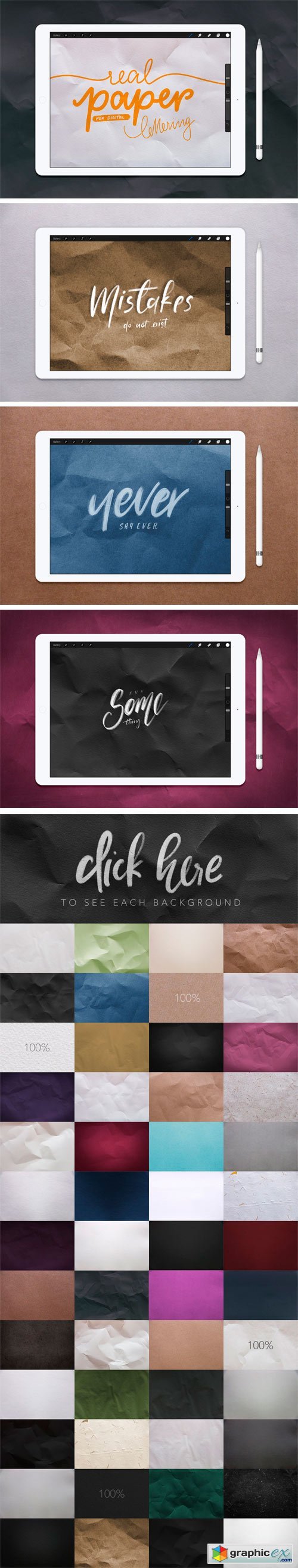 52 Real Papers for Procreate