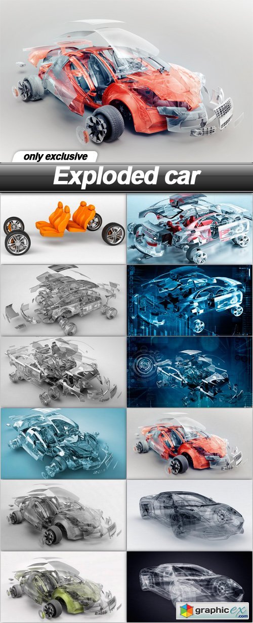 Exploded Car 12xJPG