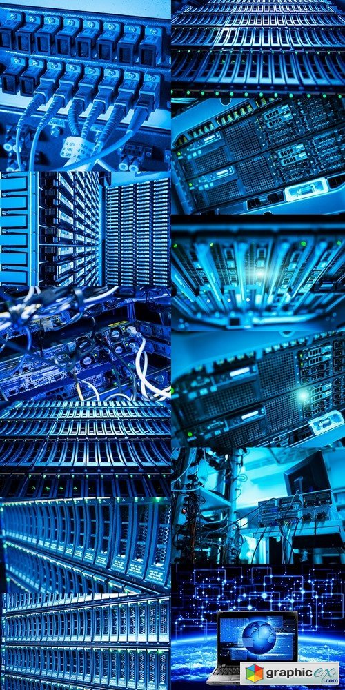Closeup Strorage Hard Disk Bay in Modern Data Center