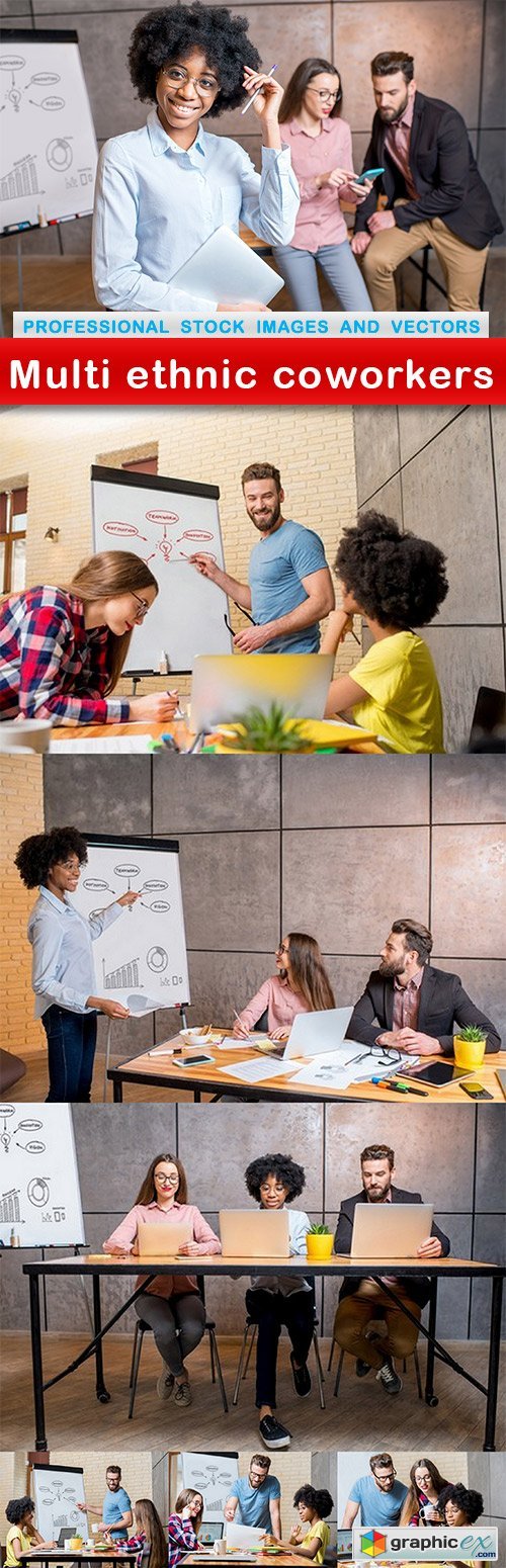 Multi ethnic coworkers - 7 UHQ JPEG
