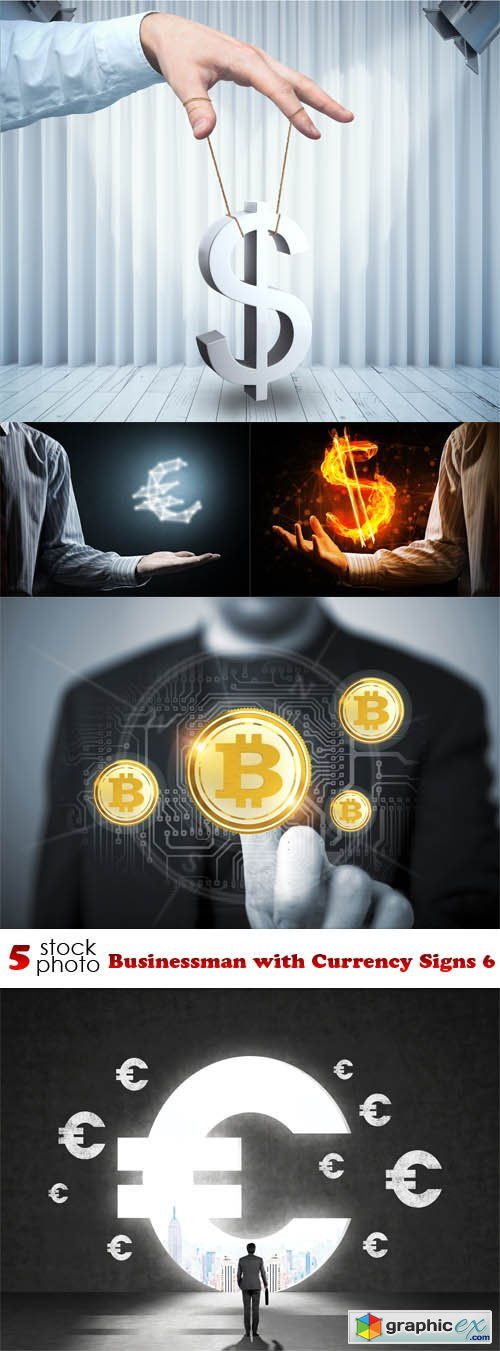 Businessman with Currency Signs 6