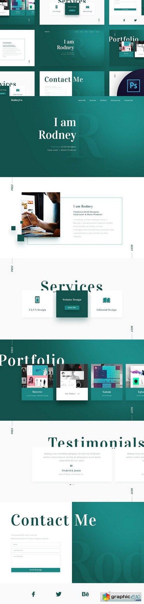 Rodney - PSD Portfolio Template