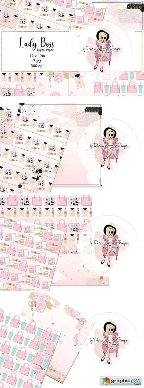 Digital Paper "Lady Boss"