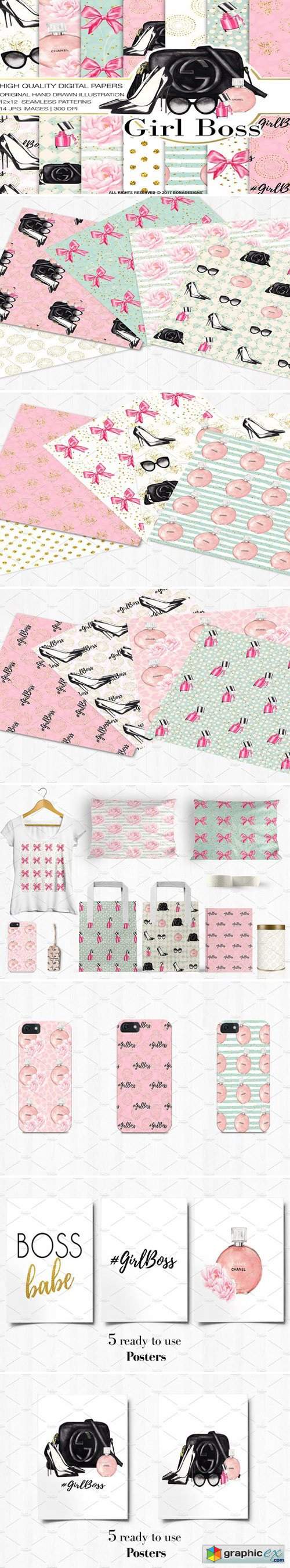GirlBoss Digital Paper+Bonus Posters