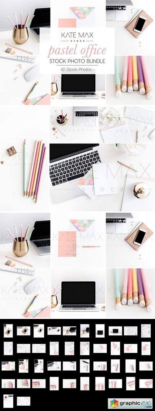 Pastel Office Stock Photo Bundle