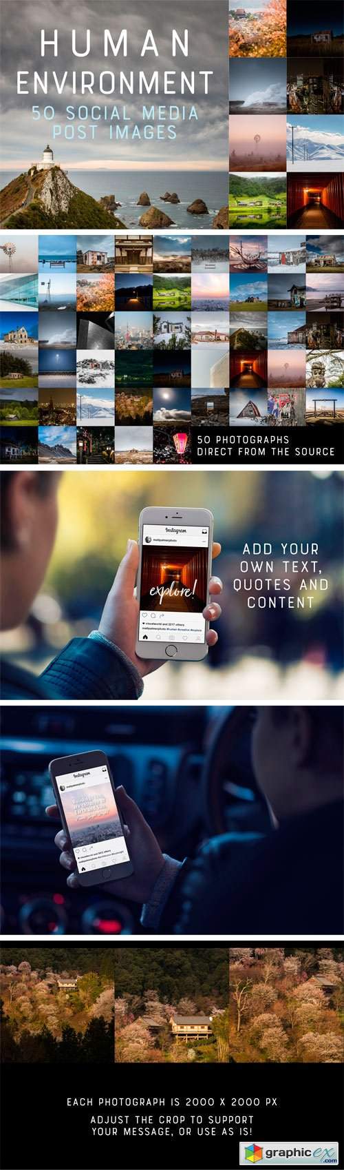 50 Social Media Backdrops - Man Made