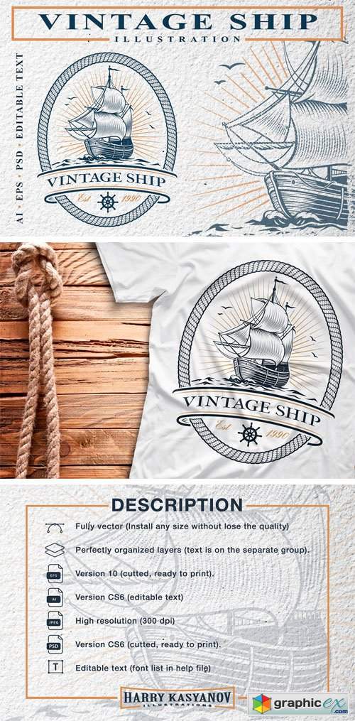 Vintage Sea Ship