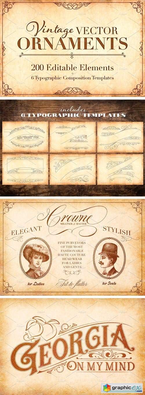 Vintage Vector Ornaments